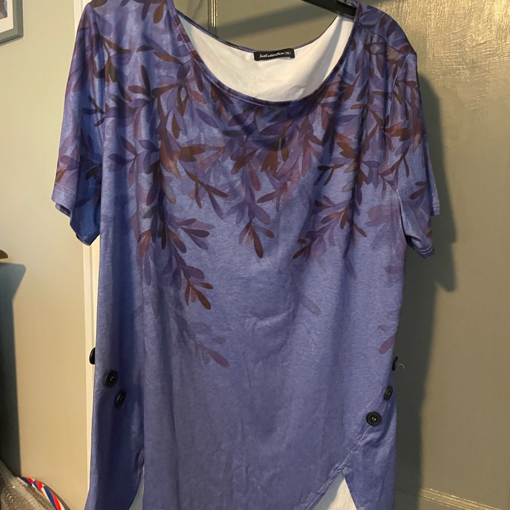 Blue and Purple Women's Top